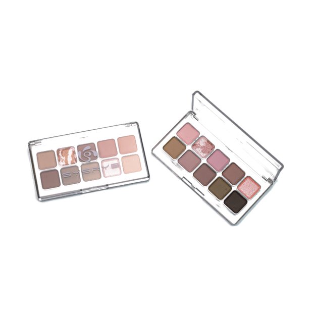 Two slim four pan palettes in nude and brown shades