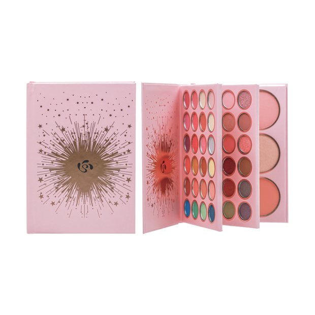 Round multi shade palette with forty circular pans