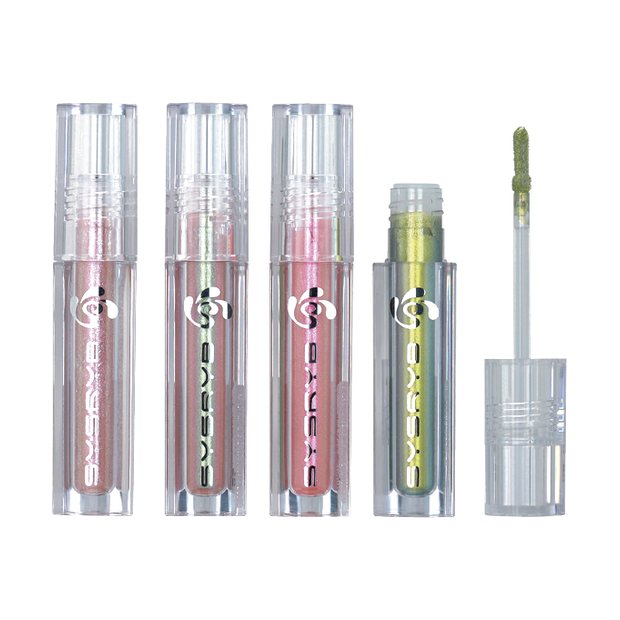 Crystal tube liquid eyeshadow with shimmer pigments