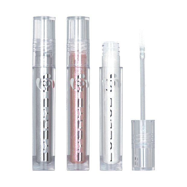 Two liquid eyeshadow tubes with doe foot applicators