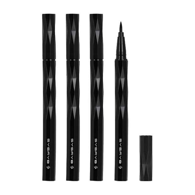 Silver liquid eyeliner pens with fine felt tips