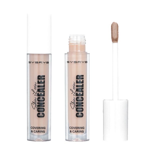 Liquid concealer tubes with doe foot applicator