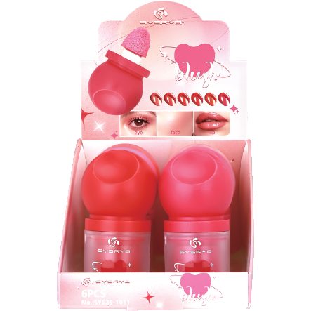 Lip balm counter display box with heart packaging
